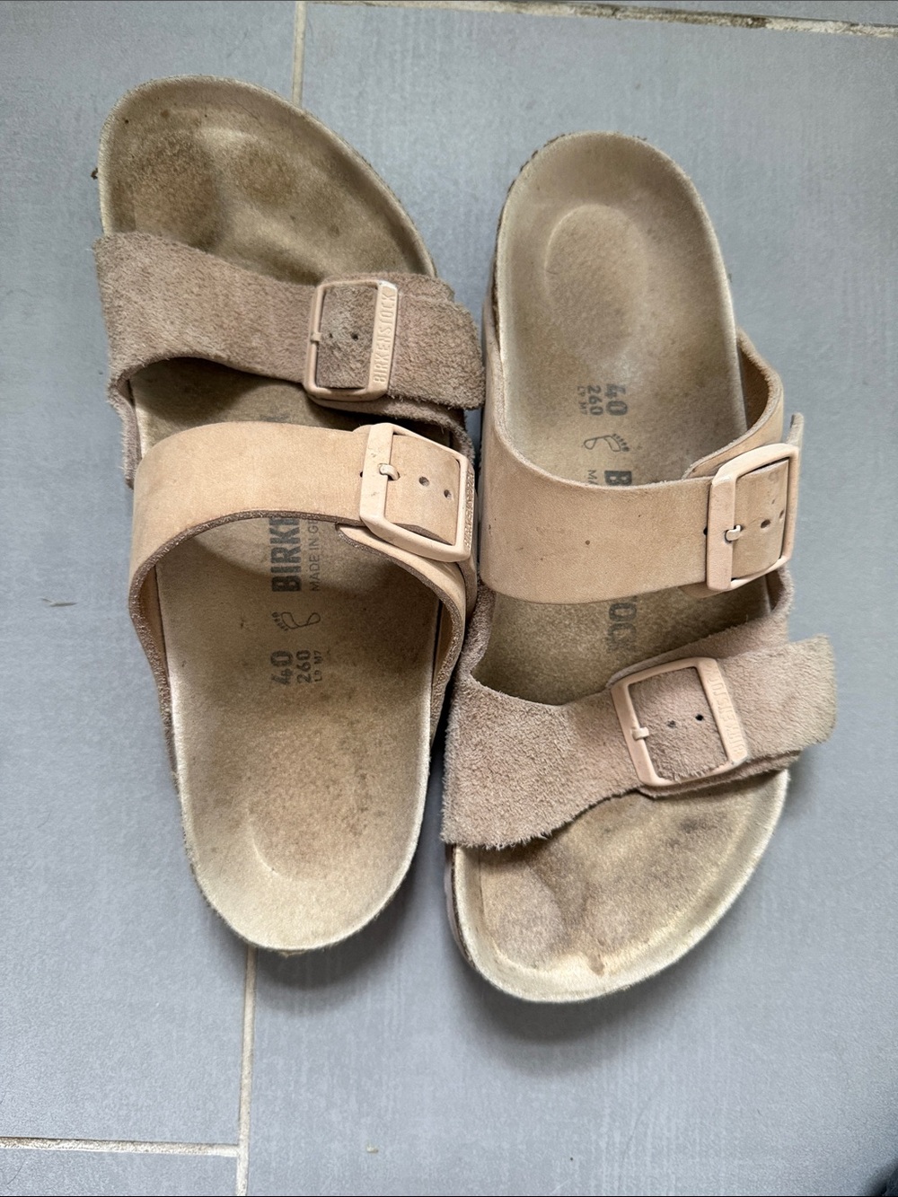 Birkenstock Kids Two-Buckle Sandals in Taupe